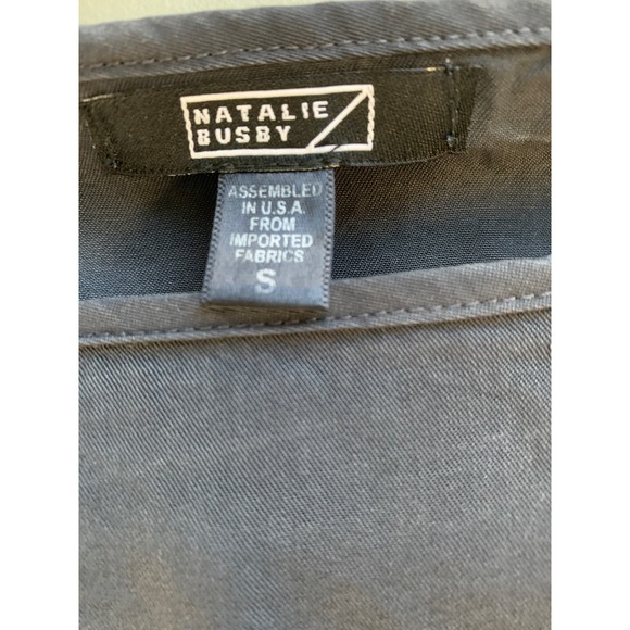 Natalie Busby Dark Gray Tencel Short Sleeve Shift Dress Sz S - Picture 3 of 3